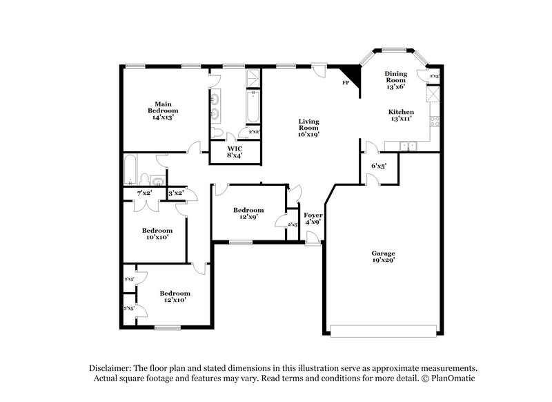 1,935/Mo, 1420 Peppermill Dr N Southaven, MS 38671 Floor Plan View