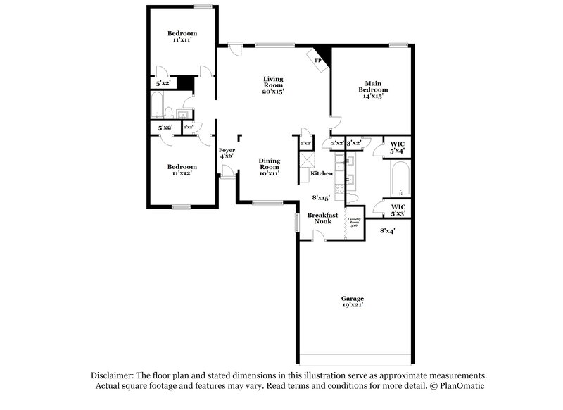 1,925/Mo, 7439 Overcreek Ln Bartlett, TN 38133 Floor Plan View