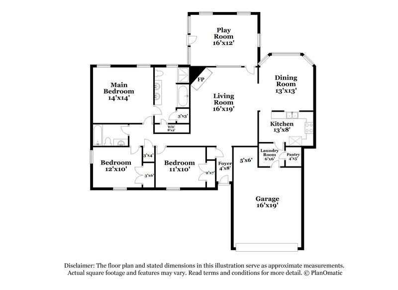 2,710/Mo, 7089 Willow Point Dr Horn Lake, MS 38637 Floor Plan View
