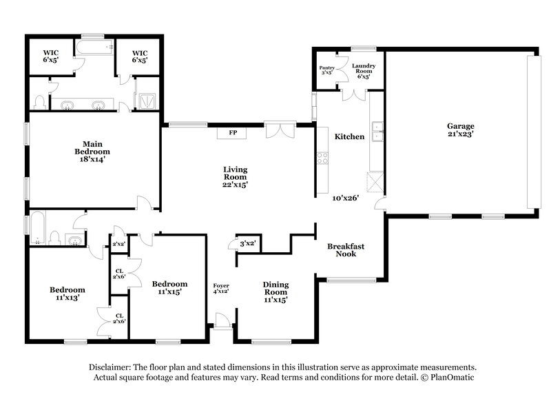 1,755/Mo, 4800 Harvest Knoll Cv S Memphis, TN 38125 Floor Plan View