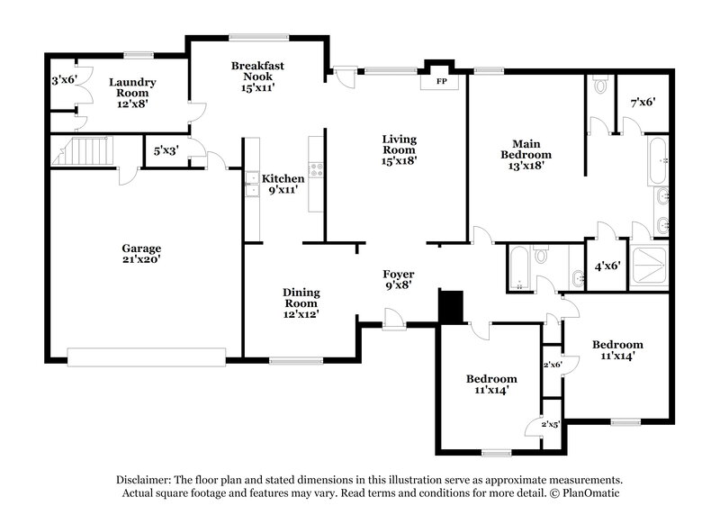 2,890/Mo, 636 Old River Cv Cordova, TN 38018 Floor Plan View