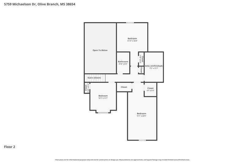 2,165/Mo, 5759 Michaelson Dr Olive Branch, MS 38654 Floor Plan View 3