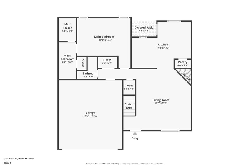 2,520/Mo, 7355 Lucia Ln Walls, MS 38680 Floor Plan View