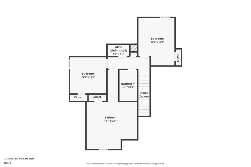 2,520/Mo, 7355 Lucia Ln Walls, MS 38680 Floor Plan View 2
