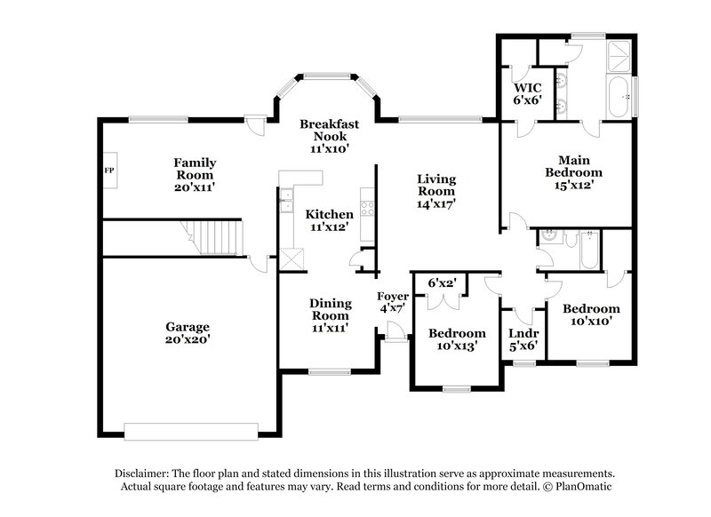 1,925/Mo, 4195 Amherst Dr Olive Branch, MS 38654 Floor Plan View