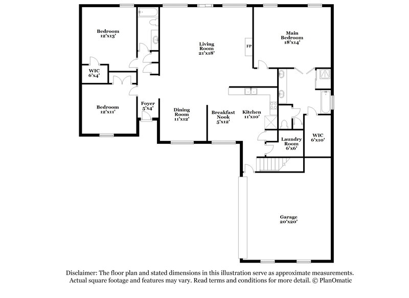2,020/Mo, 5117 Will Fall Rd Bartlett, TN 38002 Floor Plan View