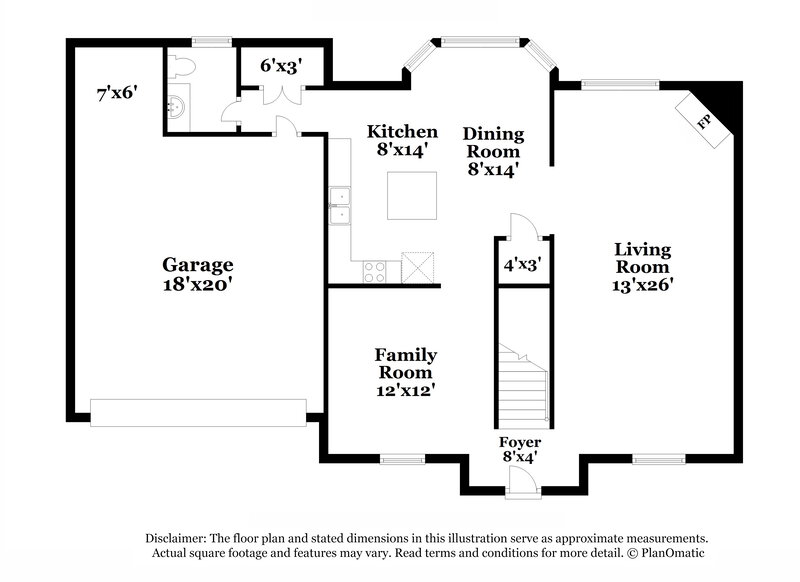 2,090/Mo, 12873 Fox Ridge Ln Olive Branch, MS 38654 Floorplan View