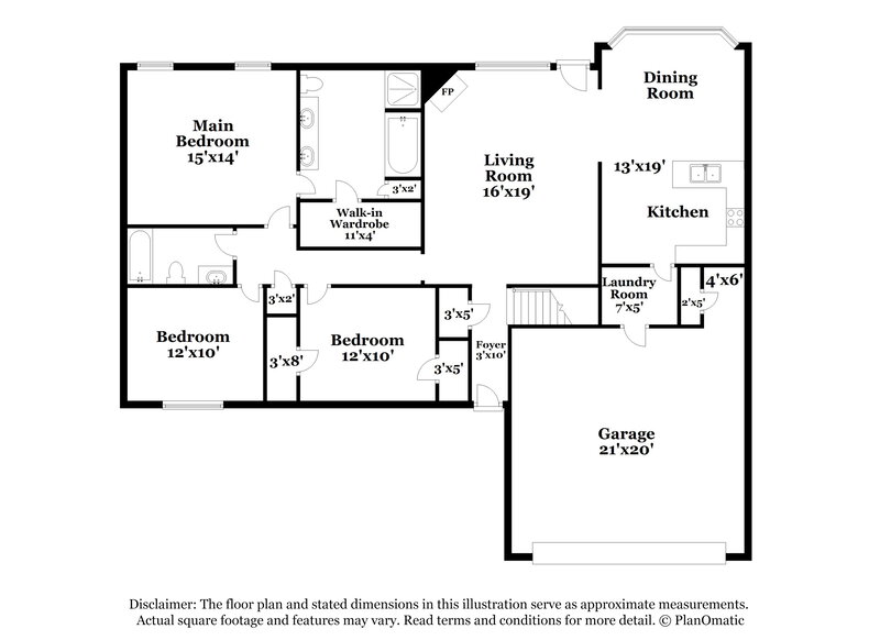 1,810/Mo, 1679 Central Trails Dr Southaven, MS 38671 Floorplan View