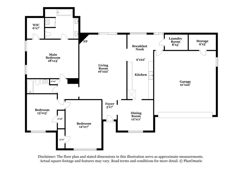 2,165/Mo, 631 Betty Boyd Ln Atoka, TN 38004 Floor Plan View
