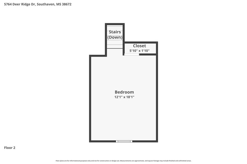 2,035/Mo, 5764 Deer Ridge Dr Southaven, MS 38672 Floor Plan View 2