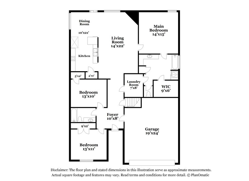 1,670/Mo, 5714 Pecan Trace Dr Memphis, TN 38135 Floor Plan View