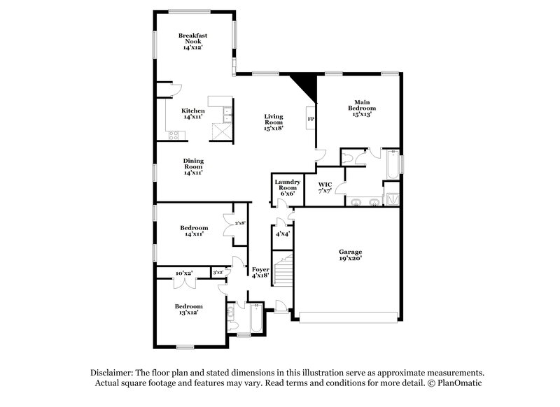 2,510/Mo, 6499 Sandbourne E Olive Branch, MS 38654 Floor Plan View
