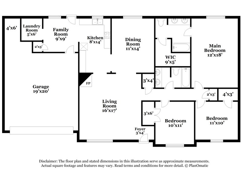 2,440/Mo, 5268 Ross Rd Memphis, TN 38141 Floor Plan View