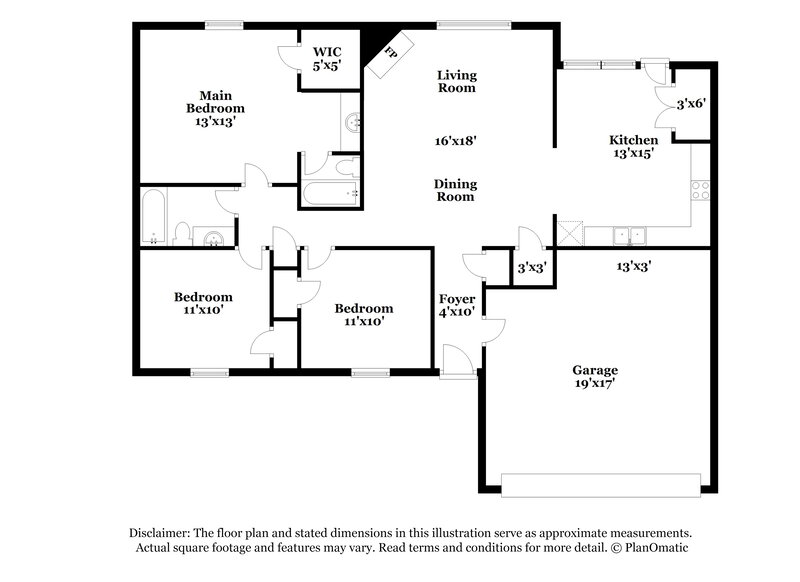 1,565/Mo, 9097 Bentley Woods Dr Southaven, MS 38671 Floor Plan View