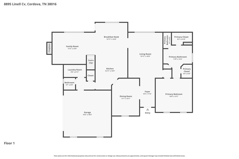0/Mo, 8895 Linell Cv Cordova, TN 38016 Floor Plan View