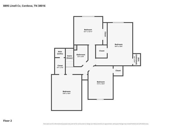 0/Mo, 8895 Linell Cv Cordova, TN 38016 Floor Plan View 2