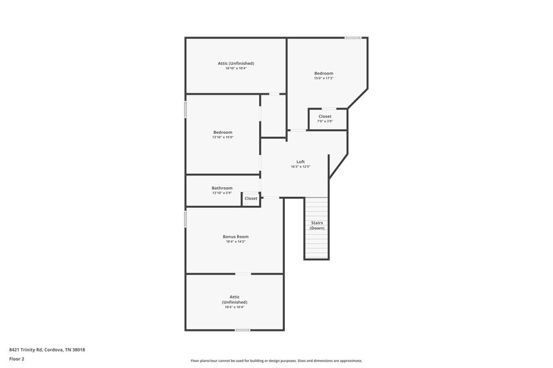 2,165/Mo, 8421 Trinity Rd Cordova, TN 38018 Floor Plan View
