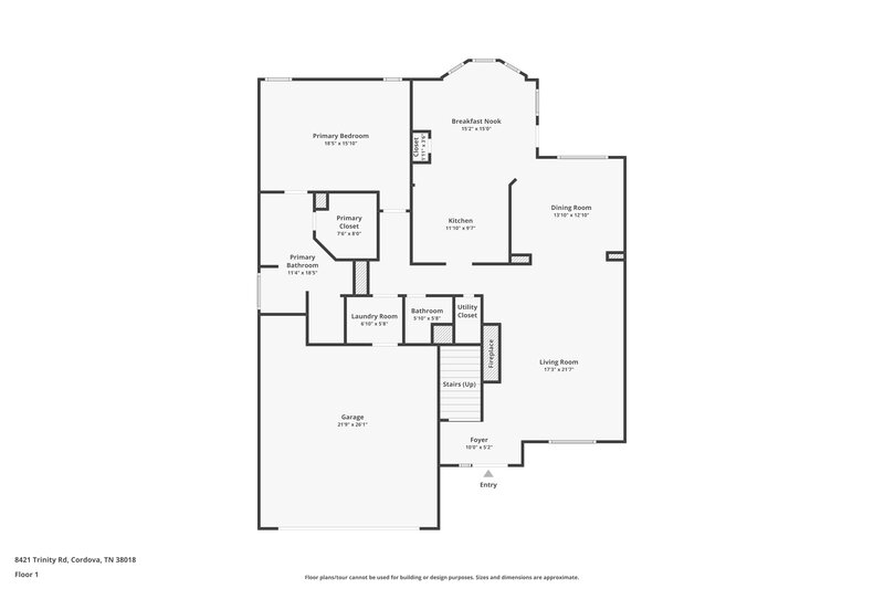 2,165/Mo, 8421 Trinity Rd Cordova, TN 38018 Floor Plan View 2
