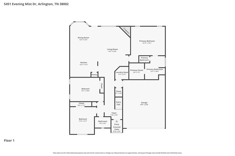2,685/Mo, 5451 Evening Mist Dr Arlington, TN 38002 Floor Plan View 2