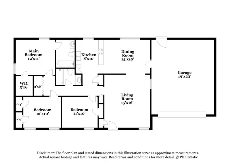 1,680/Mo, 6587 Alexander Rd Olive Branch, MS 38654 Floor Plan View