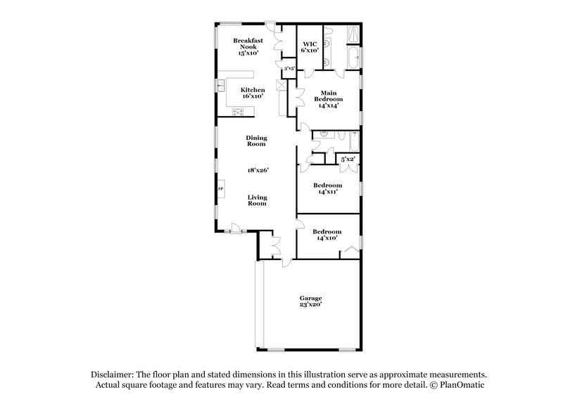2,075/Mo, 3800 Lake Village Cv Olive Branch, MS 38654 Floor Plan View