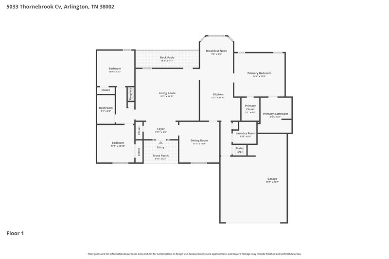 2,315/Mo, 5033 Thornebrook Cv Arlington, TN 38002 Floor Plan View