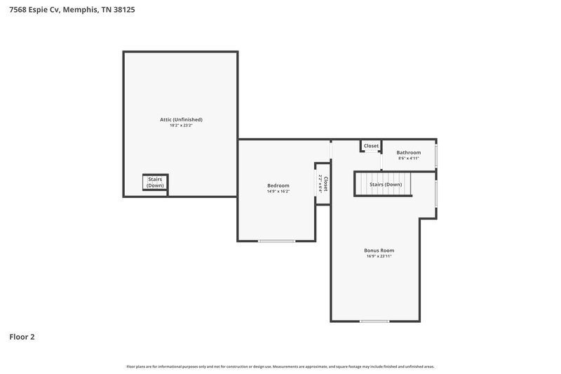 2,875/Mo, 7568 Espie Cv Memphis, TN 38125 Floor Plan View