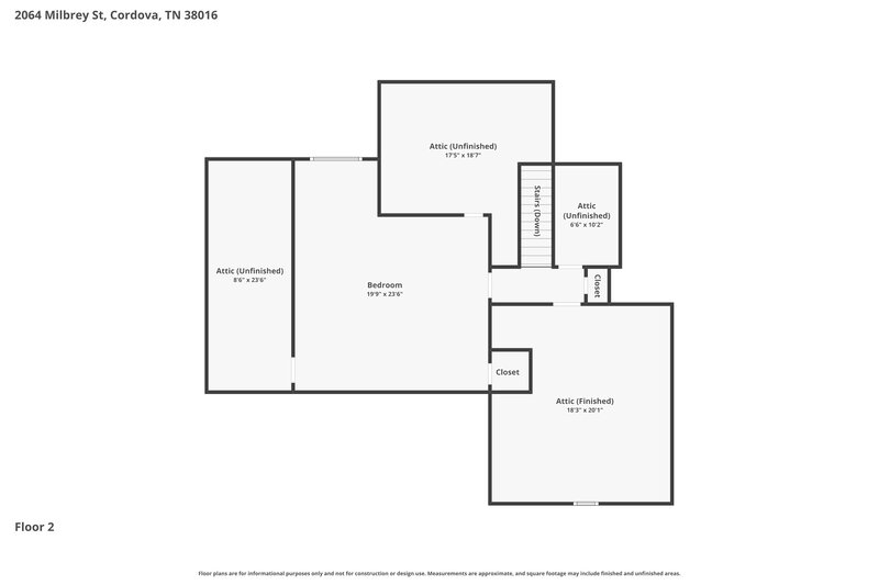2,440/Mo, 2064 Milbrey St Cordova, TN 38016 Floor Plan View