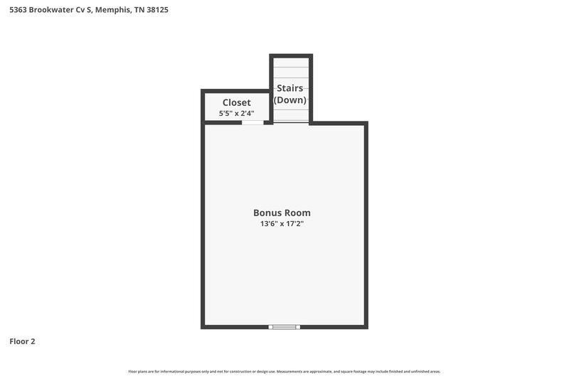 2,225/Mo, 5363 Brookwater Cv S Memphis, TN 38125 Floor Plan View 2