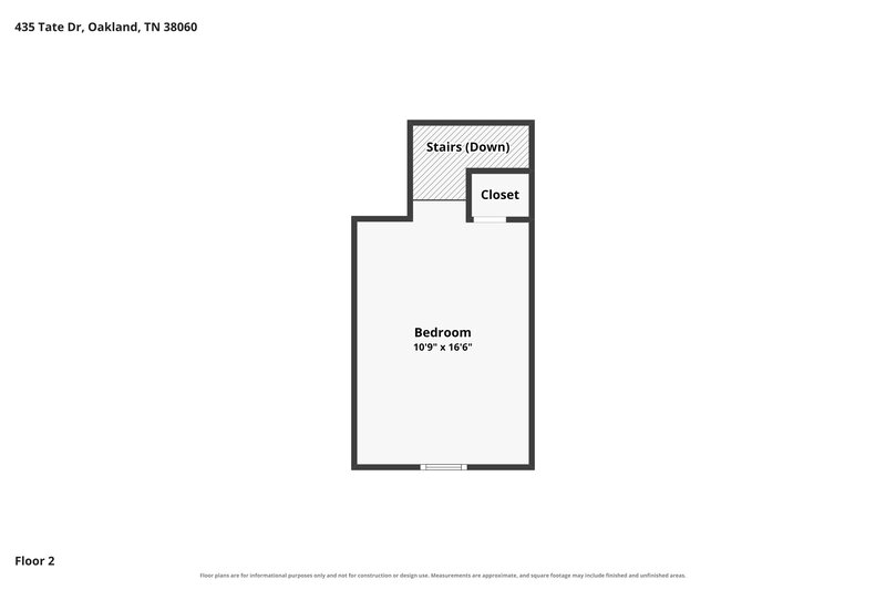 1,805/Mo, 435 Tate Dr Oakland, TN 38060 Floor Plan View 2