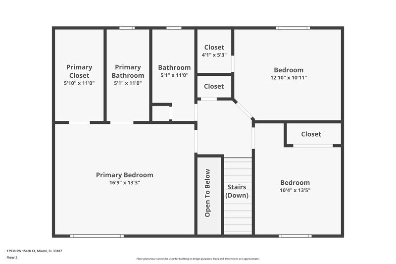 2,660/Mo, 17938 SW 154th Ct Miami, FL 33187 Floor Plan View 2