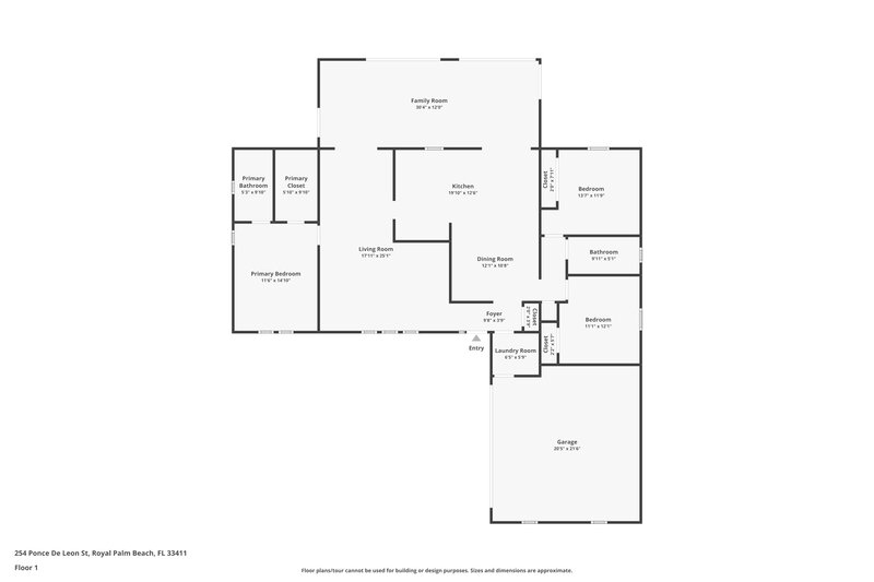 3,085/Mo, 254 Ponce de Leon St Royal Palm Beach, FL 33411 Floor Plan View