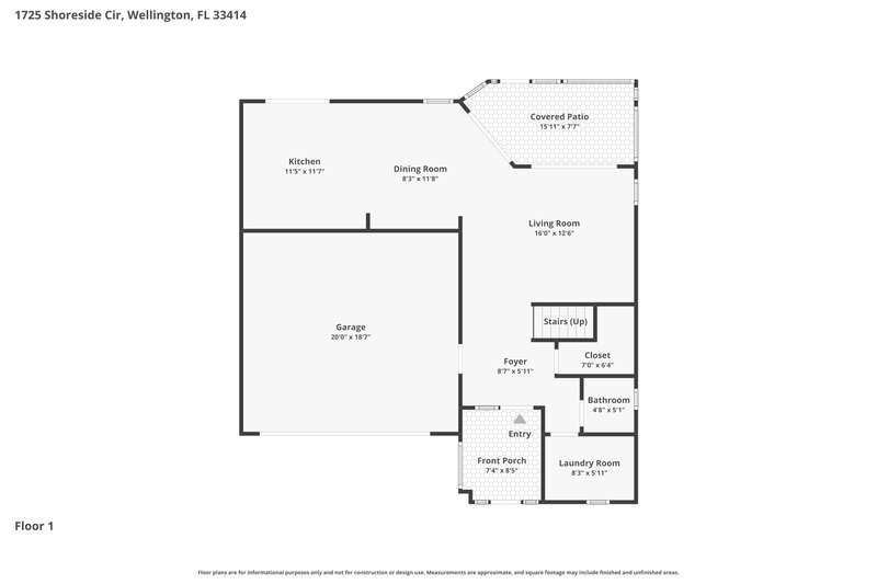 2,800/Mo, 1725 Shoreside Cir Wellington, FL 33414 Floor Plan View