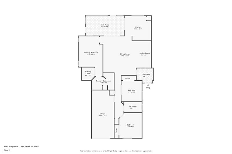 0/Mo, 7273 Burgess Dr Lake Worth, FL 33467 Floor Plan View