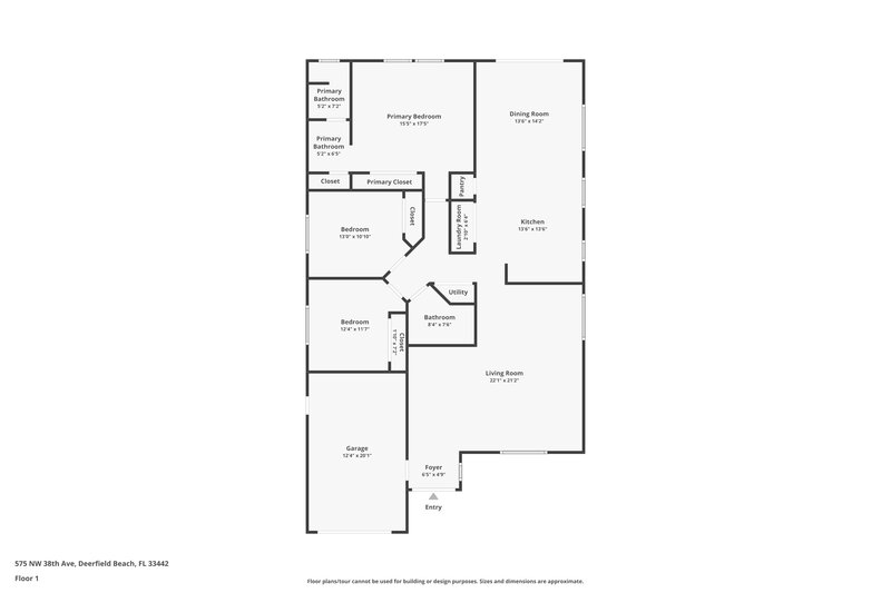 2,915/Mo, 575 NW 38th Ave Deerfield Beach, FL 33442 Floor Plan View