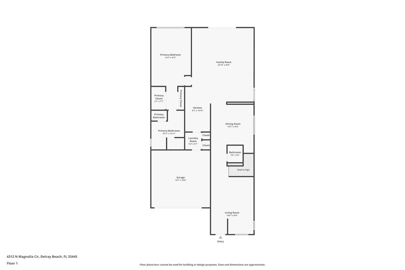 3,930/Mo, 4312 N Magnolia Cir Delray Beach, FL 33445 Floor Plan View