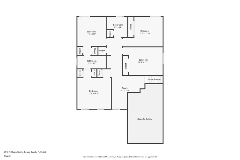 3,930/Mo, 4312 N Magnolia Cir Delray Beach, FL 33445 Floor Plan View 2