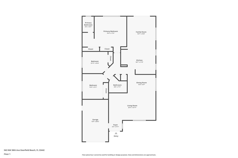 3,000/Mo, 563 NW 38th Ave Deerfield Beach, FL 33442 Floor Plan View