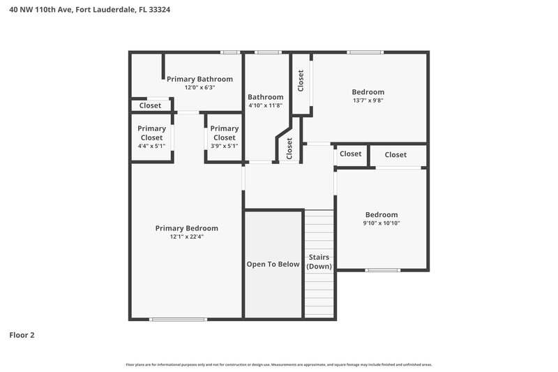 3,235/Mo, 40 NW 110th Ave Plantation, FL 33324 Floorplan View 2