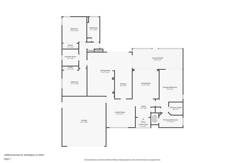 2,875/Mo, 14096 Greentree Dr Wellington, FL 33414 Floor Plan View
