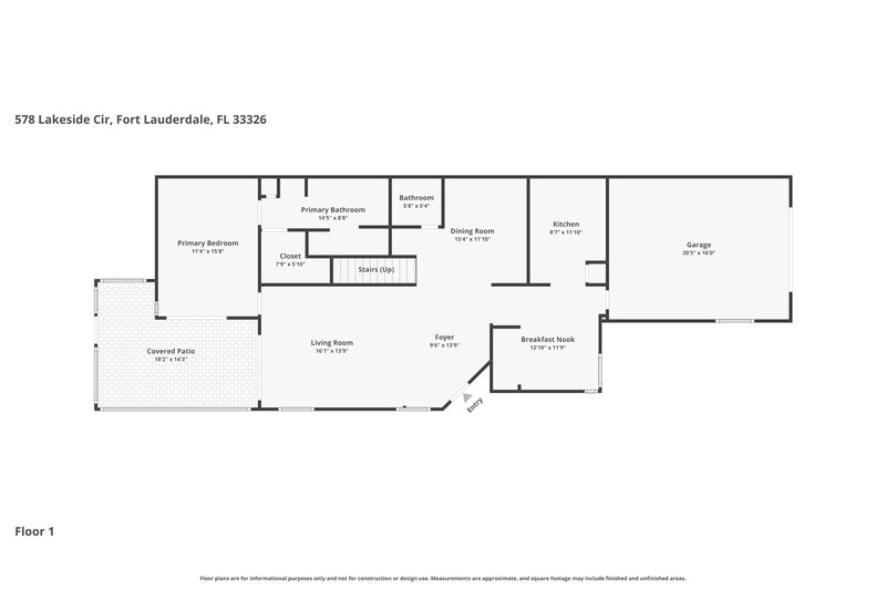 3,565/Mo, 578 Lakeside Cir Sunrise, FL 33326 Floor Plan View