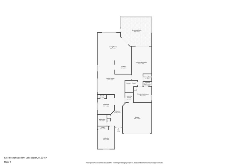 2,655/Mo, 6351 Branchwood Dr Lake Worth, FL 33467 Floorplan View