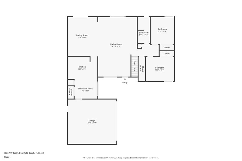 3,395/Mo, 4066 NW 1st Pl Deerfield Beach, FL 33442 Floorplan View