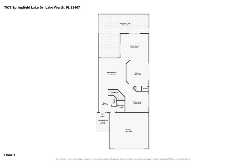 3,210/Mo, 7673 Springfield Lake Dr Lake Worth, FL 33467 Floor Plan View