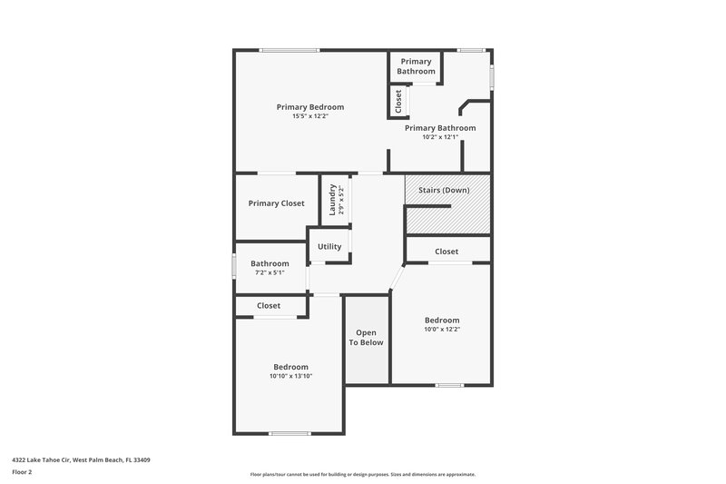 2,590/Mo, 4322 Lake Tahoe Cir West Palm Beach, FL 33409 Floor Plan View 2