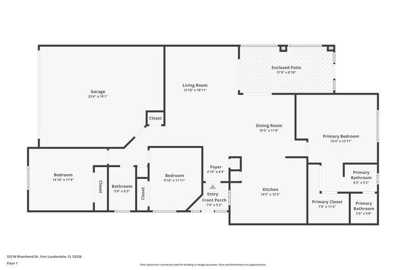 3,235/Mo, 333 W Riverbend Dr Sunrise, FL 33326 Floor Plan View