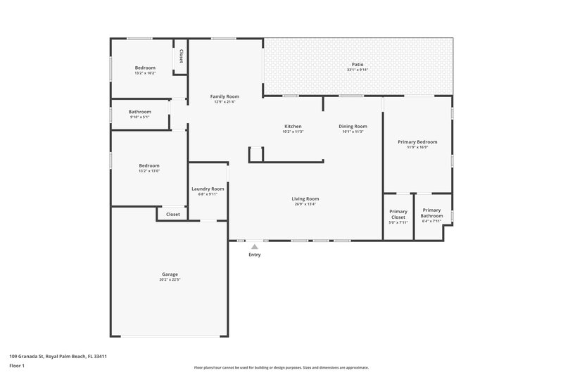 3,020/Mo, 109 Granada St Royal Palm Beach, FL 33411 Floor Plan View