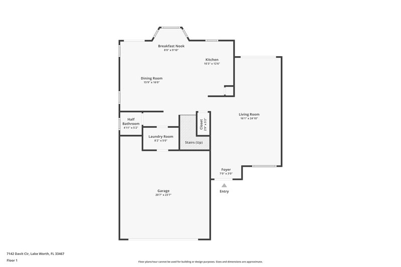 3,430/Mo, 7142 Davit Cir Lake Worth, FL 33467 Floor Plan View