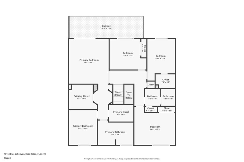 3,890/Mo, 18164 Blue Lake Way Boca Raton, FL 33498 Floor Plan View