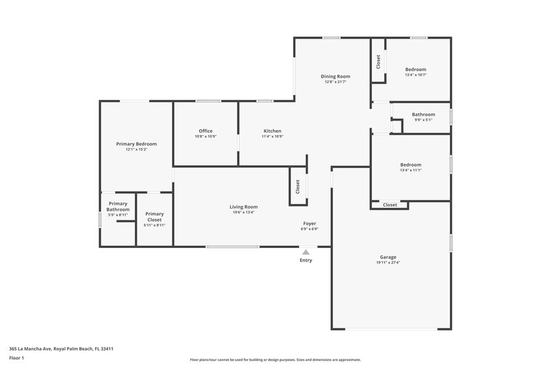 2,620/Mo, 365 La Mancha Ave Royal Palm Beach, FL 33411 Floor Plan View